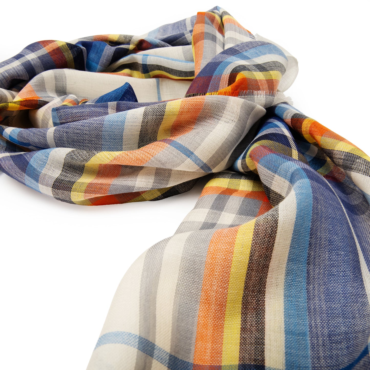 Antarctic Tartan Fine Merino Wool Scarf