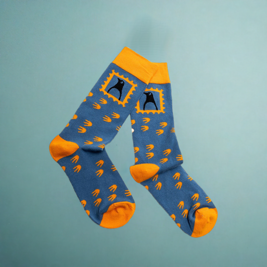 Penguin Footprint Socks (blue)