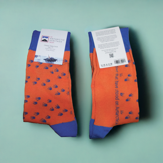 Penguin Footprint Socks (orange)