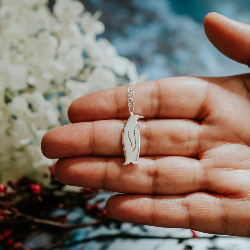 Silver Penguin Necklace