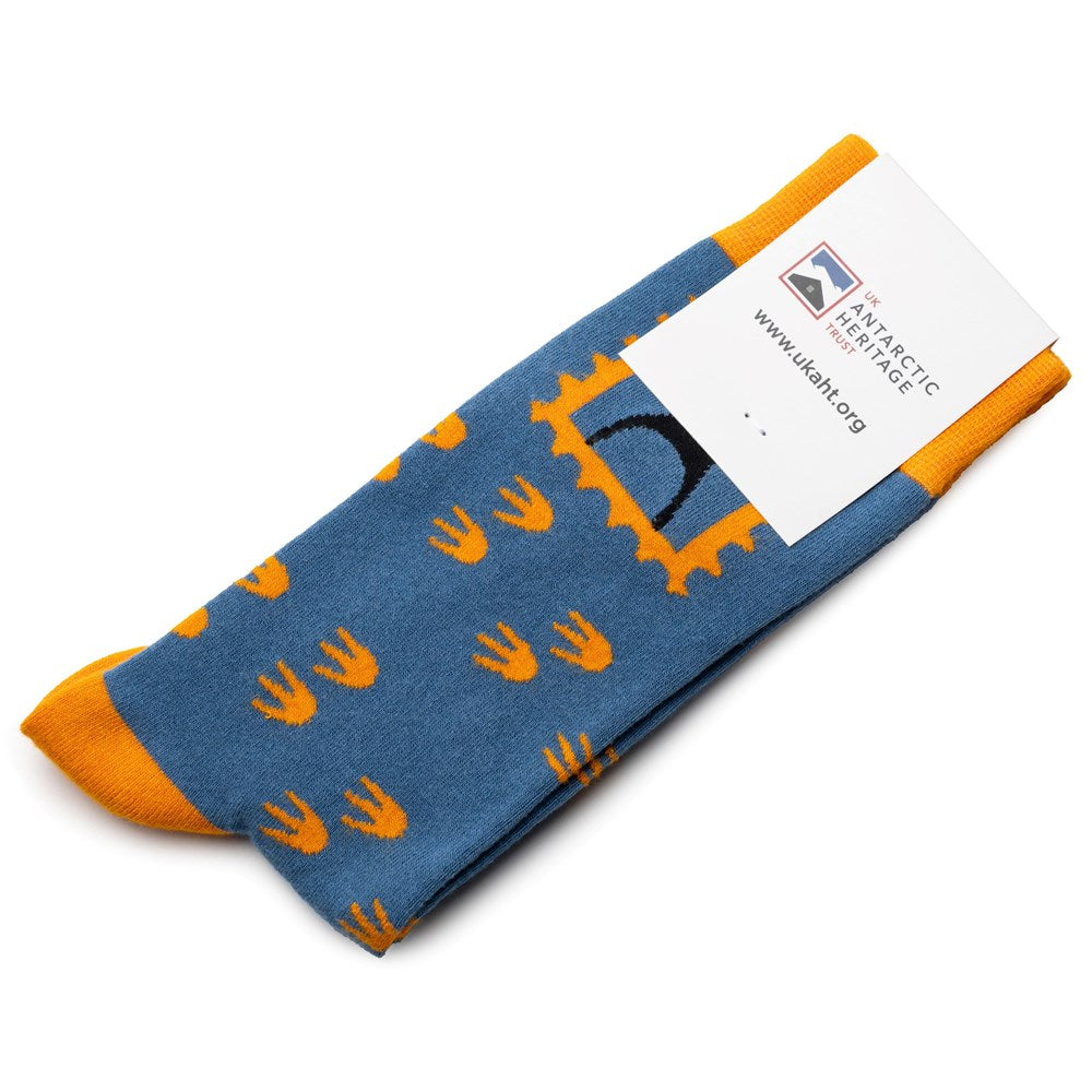 Penguin Footprint Socks (blue)