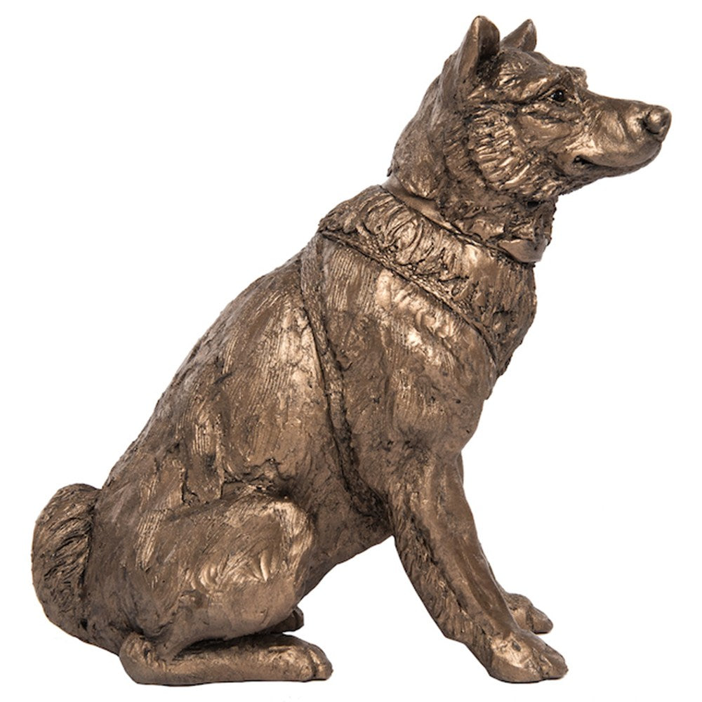 Husky Bronze Figure