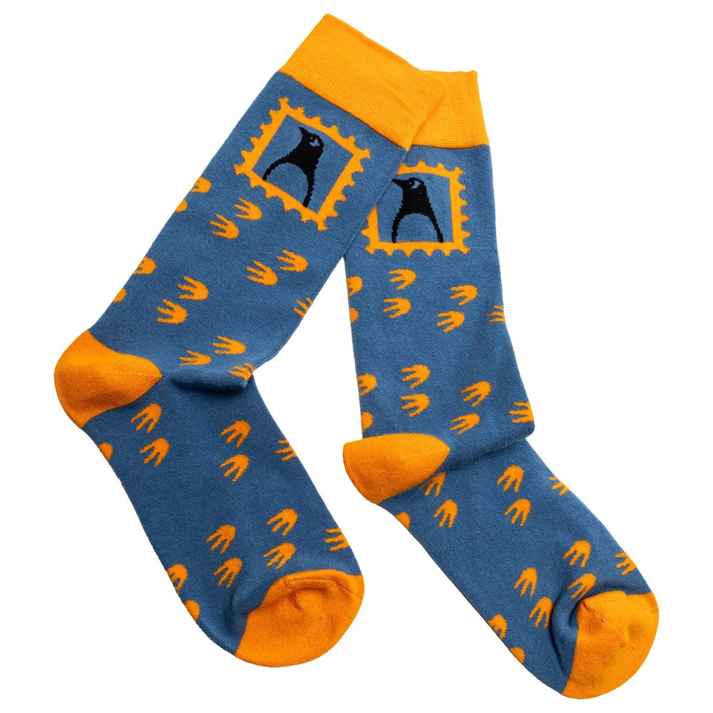 Penguin Footprint Socks (blue)