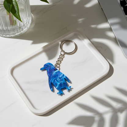 Penguin Keyring: made from 100% recycled plastic