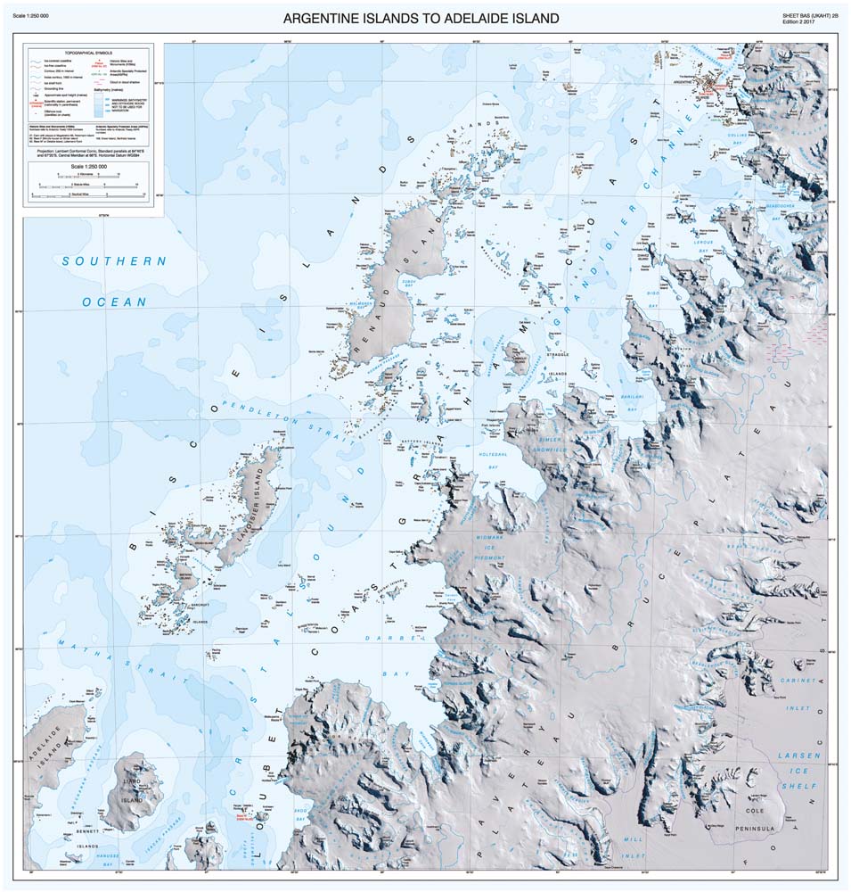 Brabant Island to Adelaide Island Map