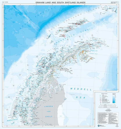 Graham Land & South Shetland Islands Map