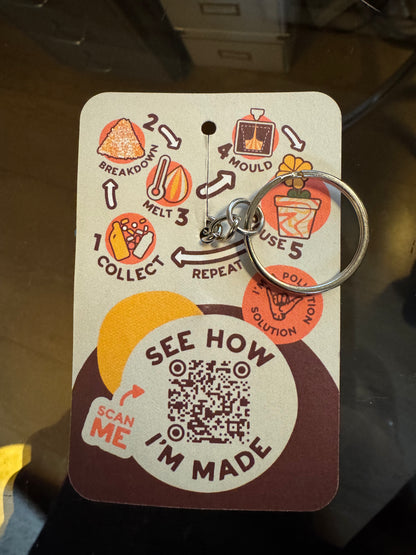 Recycled penguin keyring