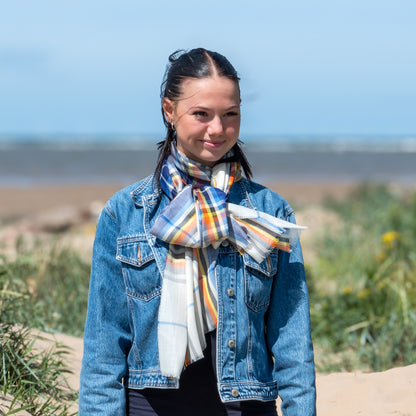 Antarctic Tartan Fine Merino Wool Scarf