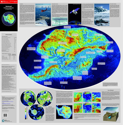 Bedmap2 - Bed topography of Antarctica Map
