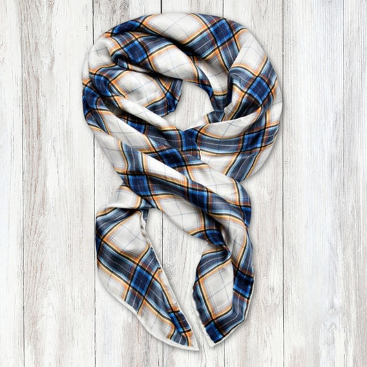 Antarctic Tartan Silk Scarf