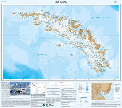 South Georgia & Shackleton Crossing Map