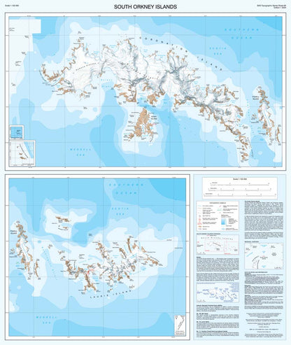 The South Orkney Islands and Signy Island Map