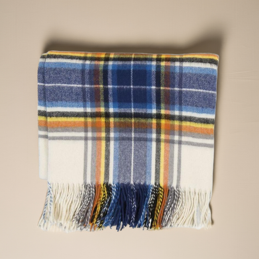 Antarctic Tartan Lambswool Blanket