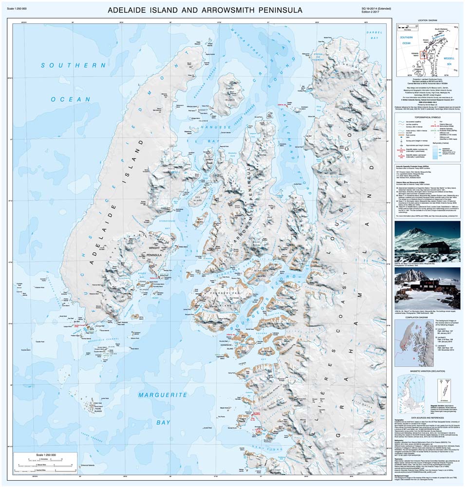 Adelaide Island & Arrowsmith Peninsula Map