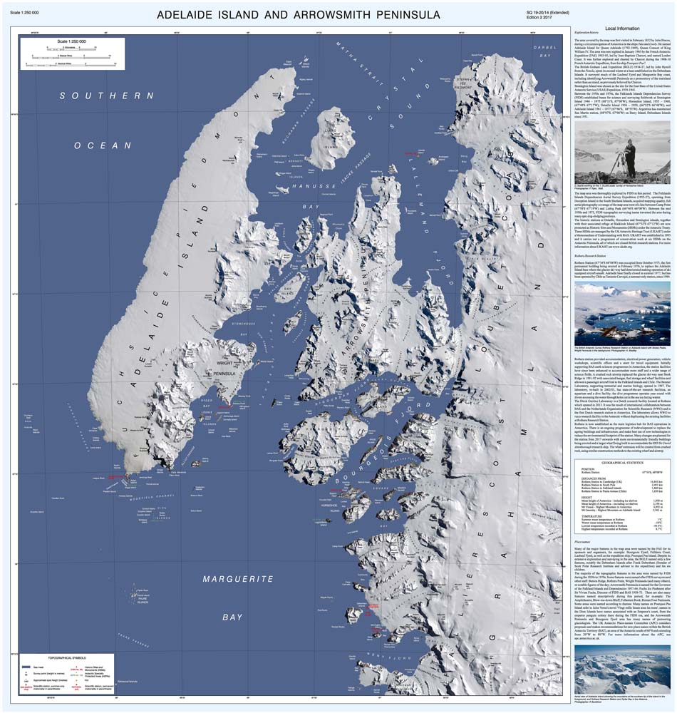 Adelaide Island & Arrowsmith Peninsula Map