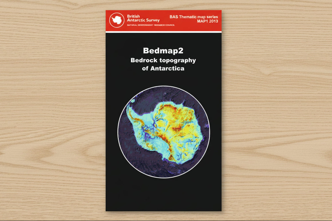 Bedmap2 - Bed topography of Antarctica Map