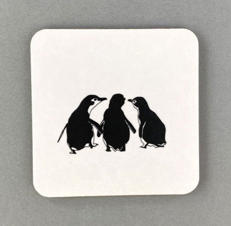 Brother and Sister Penguin Coaster