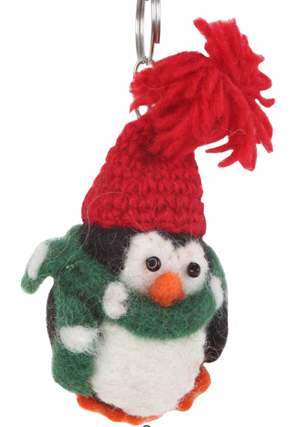 Penguin Felted Keyring