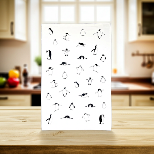 Antarctic Penguins tea towel