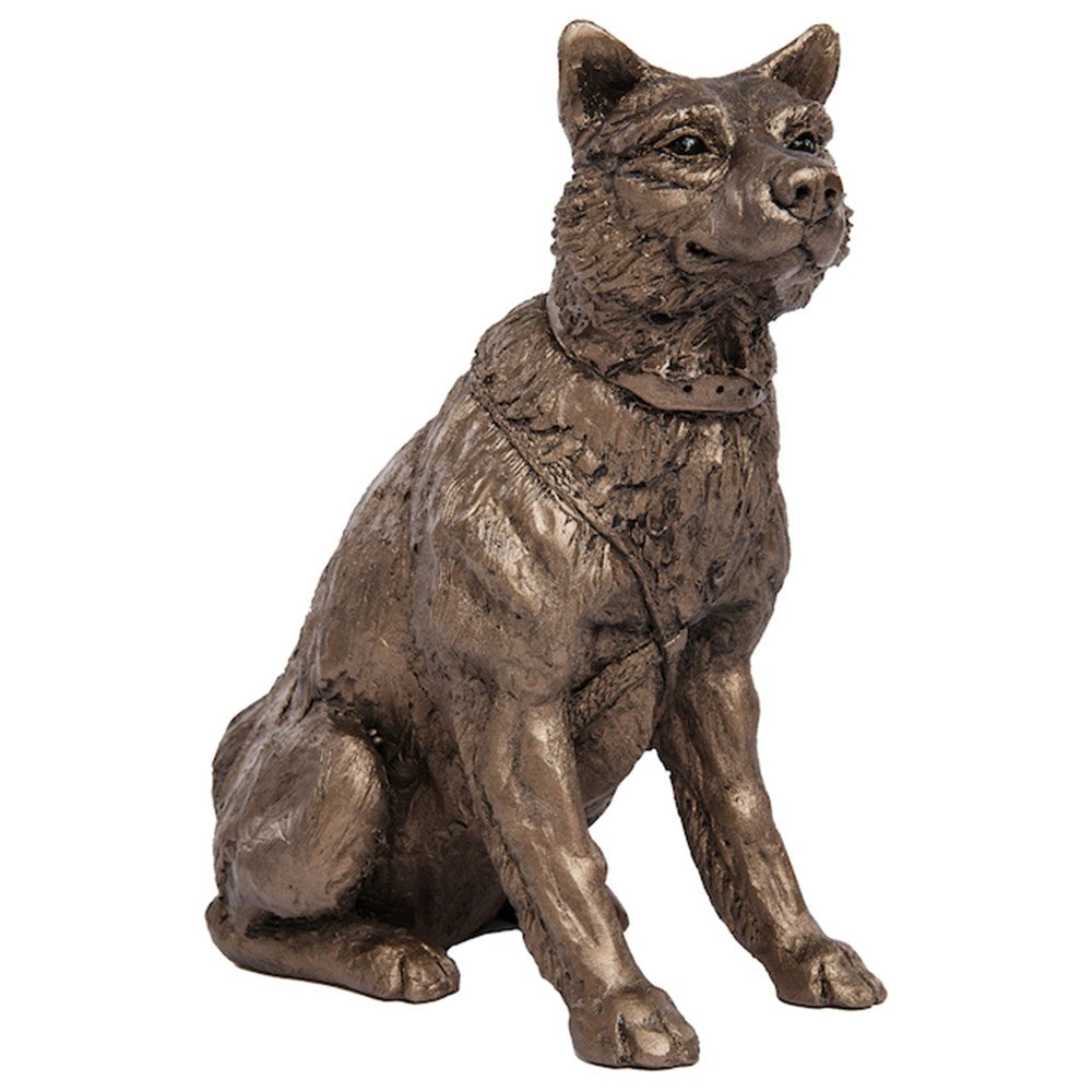 Husky Bronze Figure