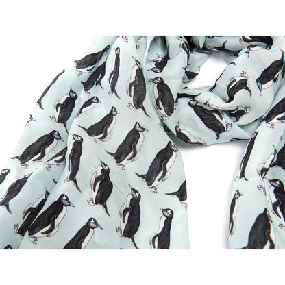Gentoo Penguin Silk Scarf