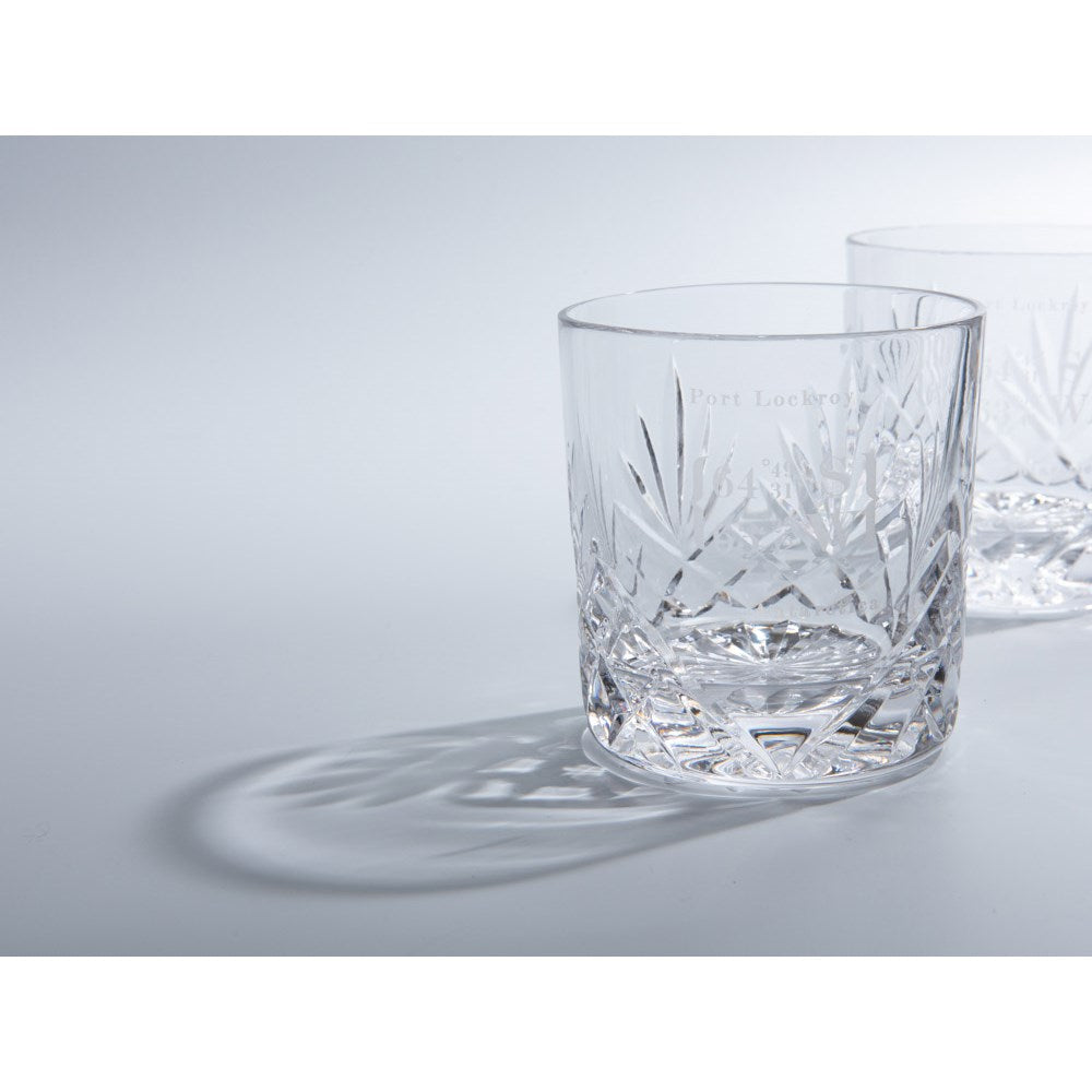 Port Lockroy Co-ordinates Crystal Tumblers set of 2